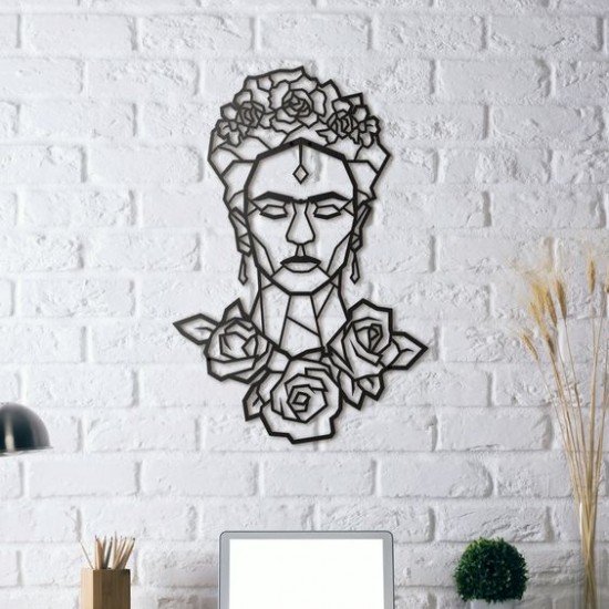 Frida Kahlo Duvar Heykeli 2D II T3107102